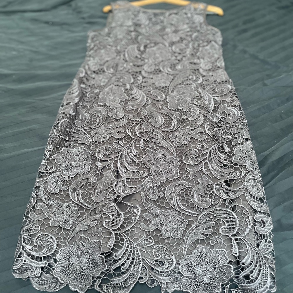 Silver lace dress